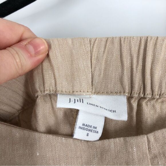 J. Jill Linen Stretch Ankle Pants Beige Cream Size Small - Picture 3 of 9